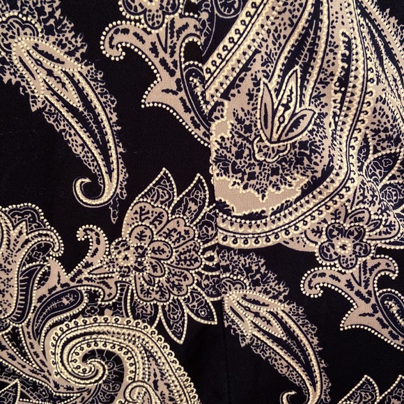 Sami & Jo Dress Short-sleeve Black White Paisley Print Criss Cross back WM SZ M - Picture 7 of 12